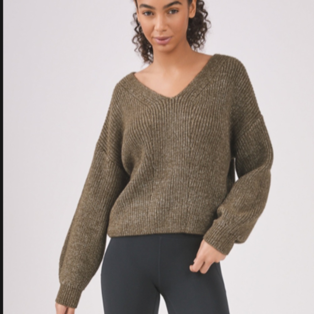 Something Navy Jacq V Neck Sweater